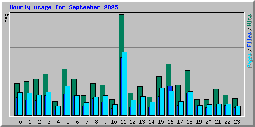 Hourly usage for September 2025