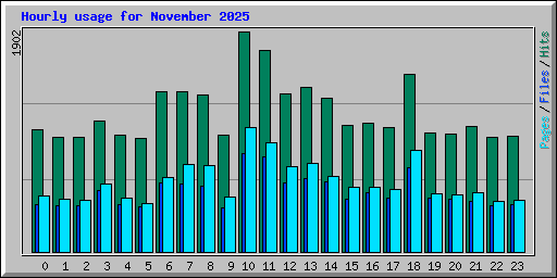Hourly usage for November 2025
