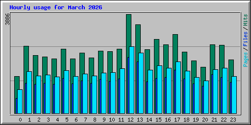 Hourly usage for March 2026