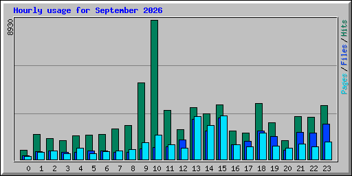 Hourly usage for September 2026